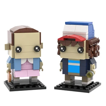 Gobricks 2 бр. комплект мини-строителни блокове, мультяшные фигурки на герои, stranger, събиране на тухли Bricksheadz, модел, подарък играчка