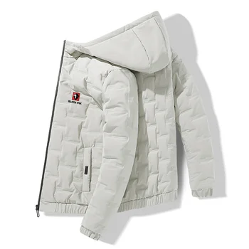 2023 нова градинска яке, за мъже топло есенно-зимни ежедневно яке с цип, модни градинска памучен яке-пуховик