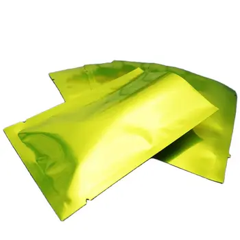 7x10 см 200 бр., Найлонови Торбички от Зелената Алуминиево Фолио, термосвариваемые, Отгоре Отворени Алюминизированные Майларовые Опаковки, Амбалаж за Съхранение на Хранителни Продукти, Прах чанта