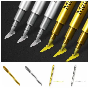 Издръжливи метални маркер писалки за да се убедите, водоустойчиви мастила, блестящи, устойчиви, не изчезват, пособия за писане