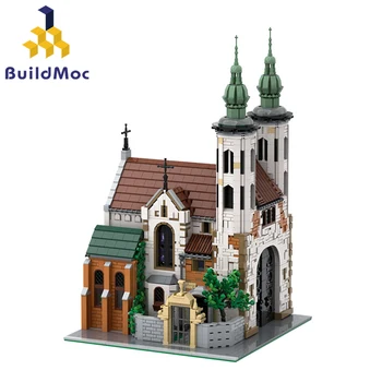 Известен набор от градивни блокове на църквата на свети Андрей BuildMoc, архитектурни тухли Андрю катедралата, играчки за деца, подарък за рожден ден за деца