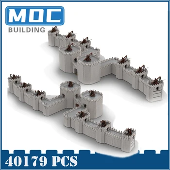 MOC Building BlockUCS, технология на замъка от бяло дърво, тухли, събрана със собствените си ръце модел на сградата, играчки, празнични подаръци