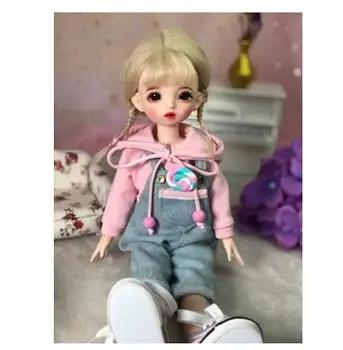 30 СМ BJD Кукла Грим Красотата на Играчки за Момичета На 22 Съвместни Мобилни Кукли САМ с Дрехи 1/6 BJD Красотата на Ръчно изработени Играчки Подаръци за Момичета-Добрите