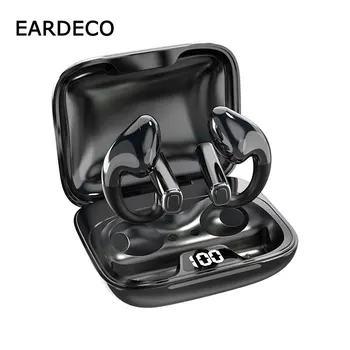 EARDECO Bluetooth Слушалки, HD, Микрофон Безжични слушалки Hi-Fi Бас стерео музика Спорт Bluetooth слушалки led дисплей 5.3