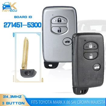 KEYECU 271451-5300 Умно Дистанционно Ключ С 3 Бутона FSK 314,3 Mhz за Toyota Mark X 86 SAI Crown Majesta