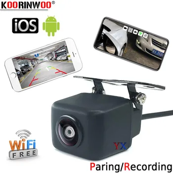 Koorinwoo Безжична WIFI Автомобилна Камера за Нощно Виждане Автомобилна Камера за Преден/Заден Вид Отстрани за Система за паркиране на Мобилни Телефони с IOS и Android
