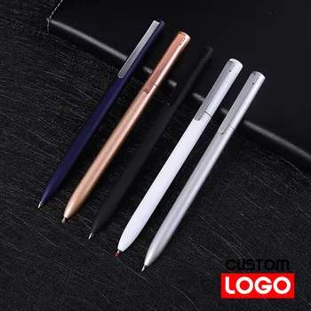 Метална писалка за бизнес офис, индивидуална гравиране на текст, лого дизайн, бизнес-въртяща се химикалка химикалка, писалка за означения, многоцветен вариант