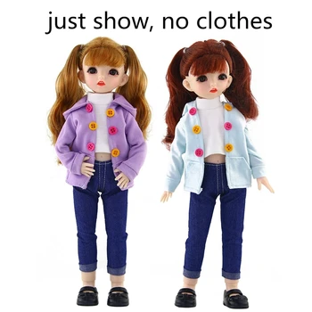 30 см, мода кукла, играчка за момичета, 1/6 Bjd кукли, грим за тялото, 3D очи, красива принцеса, кукли за малки момиченца, пластмасова играчка 