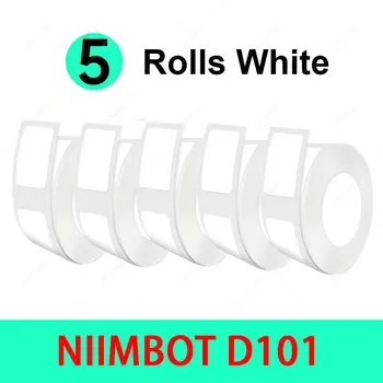 Niimbot D101 Бял Етикет Прозрачна Лента за принтер Niimbot D101 Етикета Стикер на Хартиена Ролка за Niimbot Маркер D101 Издател Принте