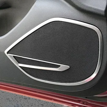 За Buick Regal 2017 2018 2019 Авто врата говорител от неръждаема стомана, аудиосигнал, рамка, накладки, аксесоари за подреждане на автомобили, 8 бр.