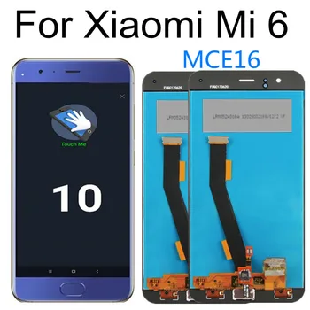5.15 ЗА Xiaomi Mi 6 Mi6 M6 MCE16 LCD Сензорен Дисплей Дигитайзер В Събирането на Замяна с Откриване на пръстови отпечатъци