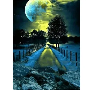 2609-146.93 картина с изображение на лунната нощ, попълнете сцената, подходящ за възрастни, ръчно рисувани, ръчно си костюм