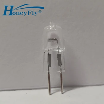 HoneyFly 10шт GY6.35 Халогенна Лампа 12 В 20 W 35 W 50 W Топло Бяла Халогенна Лампа Прозрачен G6.35 Кристална Светлинен Микроскоп
