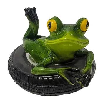 Креативна статуя на плаващи жаби от смола, уличен градина езерото, декоративна скъпа скулптура жаби за домашен интериор, декорация за градината