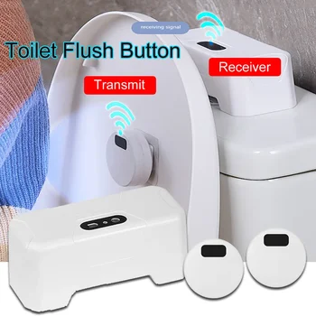 Автоматична бутон за почистване на тоалетната, индукционный смыватель в тоалетната, външен инфрачервен отмиване, комплект за интелигентен дом, smart сензор за почистване на тоалетната