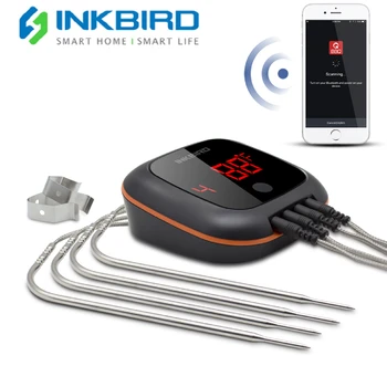 INKBIRD Цифров Bluetooth умен термометър за барбекю IBT-4XS Цифров въртящ се екран за четене Кухня за Приготвяне на храна Термометър за месо