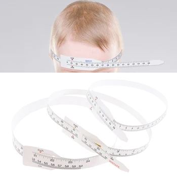 Нерастягивающаяся пластмасов рулетка за измерване на обиколката на главата, линийка, педиатрия, дете