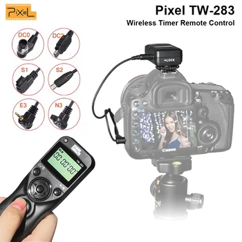 Pixel TW-283 Безжичен Таймер Дистанционно Управление Спускане на затвора (DC0 DC2 N3 E3 S1 S2) Кабел За фотоапарати Nikon Canon, Sony TW283
