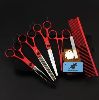 7-инчов ножици за грижа за домашни любимци от японска стомана, филировочные ножици за кучета, извити машина за подстригване на животни, за да проверите за подстригване
