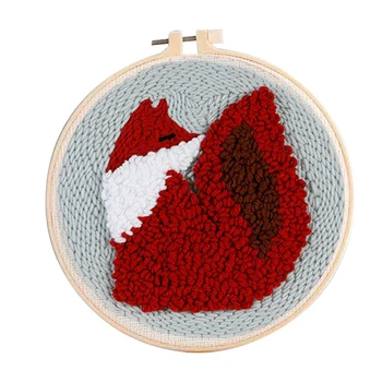 Набор от игли Red Fox Мушкам в Punch, ръчна бродерия вълна пряжей с изображение на животно лисица, за начинаещи, комплекти инструменти от всички материали 24 см