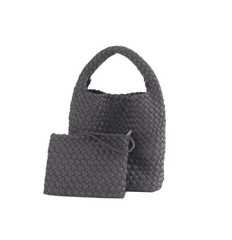 Чанта за съхранение, стилна чанта-тоут от неопрен и полиестерни влакна с голям капацитет за пазаруване и плаж