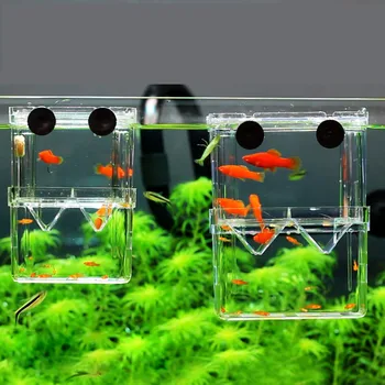 1 бр. кутия за отглеждане на риба в аквариум, кутия за разплод, двойна инкубатор за люпене гупи, изолирующая кутия, Размер S