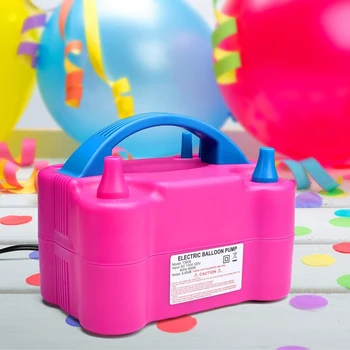 Помпа за балони с две дюзи, двухрежимный автоматична помпа за надувания латекс/декоративни топки