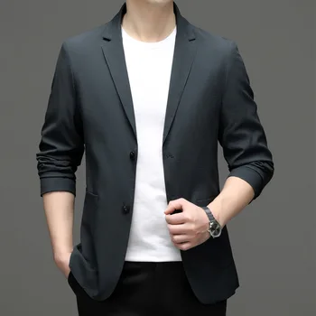 6616-2023, мъжки костюм, пролетта на нов бизнес професионален мъжки яке, ежедневни корейската версия костюм
