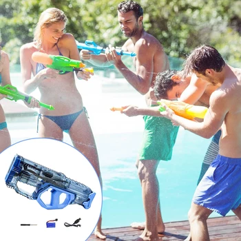 Готина и стилна електрическа играчка за стрелба по всасыванию вода, автоматична играчка за вода под високо налягане, подарък за деца, момчета и момичета