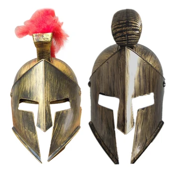 Каска на средновековния рицар-гладиатор, спартански войн, шапки, римски гръцки костюм, аксесоари за костюмированной парти за Хелоуин, реквизит