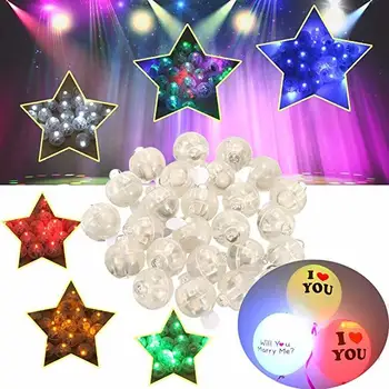 100 бр. led мини кръгла топка с въздушно топка, топка светлини-огнище за фестивални декоративни светлини, сватбени украси за Хелоуин