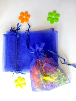 300шт 13*18 cm Royal Blue Подаръчен Пакет От Органза, Опаковане на Бижута, Чанти За Показване, Дело На съвсем малък За Гривни/колиета, Мини Чанта, изработена От Прежди