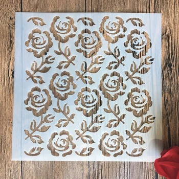 20*20 см размер на DIY Роза занаят мандала форма за изготвяне на шаблони щампа фотоалбум тисненая хартиена картичка на дърво, плат, стената