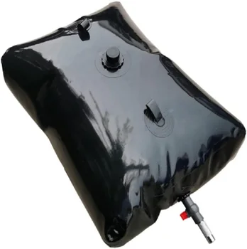 Черна чанта за съхранение на вода, преносима сгъваема отбивка пылезащитная чанта за вода за поливане на сгради, транспортен автомобил (110 л)