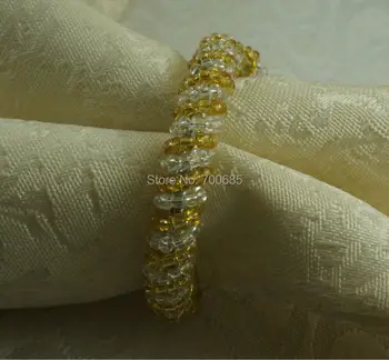 салфетка с пръстени, стъклени перли, пръстен за салфетки на едро,