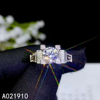 KJJEAXCMY Бутик за бижута от сребро проба 925, инкрустиран диамант Mosang, женски, мъжки пръстен, подкрепа за откриване на благородна мода