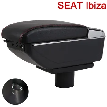 За SEAT Ibiza подлакътник скоростна Оригинален специален централен подлакътник скоростна модификация аксесоари Голямо пространство двупластова USB зареждане