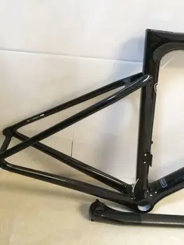 UD Лъскава пътна карбоновая велосипедна рамка на bsa + подседельный болт + вилица + слушалки с един дупка спирачки SL6 велосипедна рамка от въглеродна стомана 44-58 см