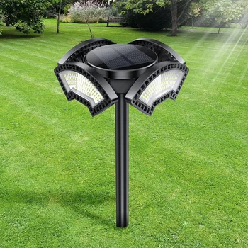 2023 слънчева светлина, 304 led, напълно осветени външни градински подови лампи за тревата, индуктивни подвесная водоустойчив полилей, осветление