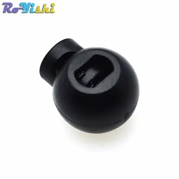 100 бр./опаковане. Заключване на кабел, кръгла топка, на хонорар за включване, пластмаса размер: 17 мм * 14,5 мм * 12 mm, скоба за превключване, черен