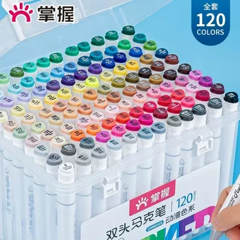 Капитанът на набор от орел маркери 36-цветен 60-цветен студентски ръчно рисуване, кутия за съхранение на алкохолна смазване, дизайн на ръчно рисувани.