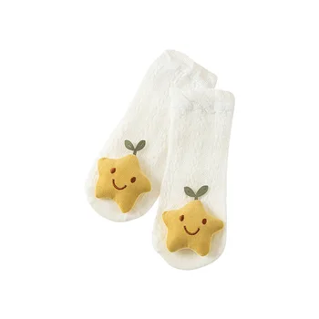 Нескользящие детски чорапи с мил домашен любимец принтом, удобни чорапи до коляното от смес от памук за момчета и момичета