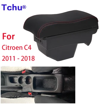 За Citroen C4 armrerst 2011-2018 Авто подлакътник Авто Кутия за съхранение с USB Интерфейс Модификация подлакътник За Citroen C4 подлакътник Кутия
