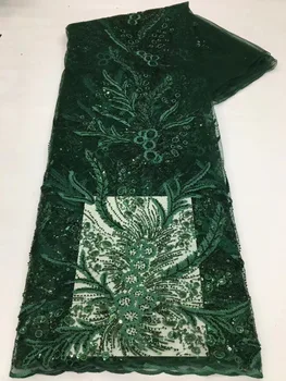Лейси плат, ръчно изработени с африкански, френски пайети, лейси плат 2023, висококачествено ганское дантела с мъниста за нигерийски дантелен на платове за вечерна рокля