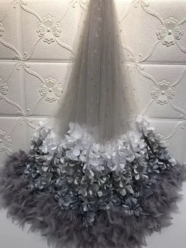 Гореща продажба Луксозна африканска лейси плат 2021, благородна тюлевая френска 3D лейси плат, френската дантела за сватбена рокля ZA168-1
