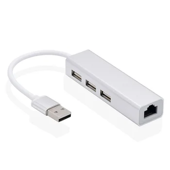 3 порта USB2.0 хъб тип C за локална мрежа Ethernet мрежов Адаптер карти, RJ-45, RJ-45 Ethernet hub, който е съвместим с мрежов кабел LAN адаптер