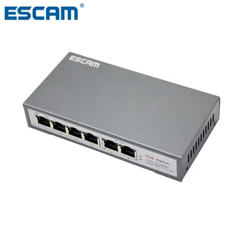 ESCAM 4 + 2 канал 8 канал Fast Ethernet switch POE за мрежови IP камери