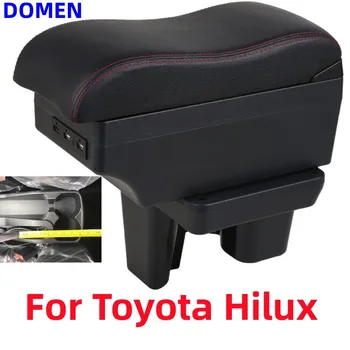 За Toyota Hilux подлакътник кутия Кола Подлакътник Кутия за съхранение на Вътрешната модификация Промяна на централното управление USB Пепелник Аксесоари