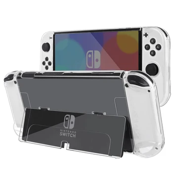 Защитен калъф за Nintendo Switch OLED с амортизация и защита от драскотини, прикрепляемый прозрачен защитен калъф за Switch