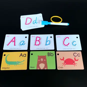 Детски азбука, изучаване на английски език, ранното обучение на животни, флаш-карти, образователна играчка, образователни карти, тренировка на паметта